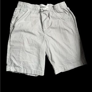 Gap Men's 9" Easy Shorts, White Pinstripe, XS, 100% Cotton
